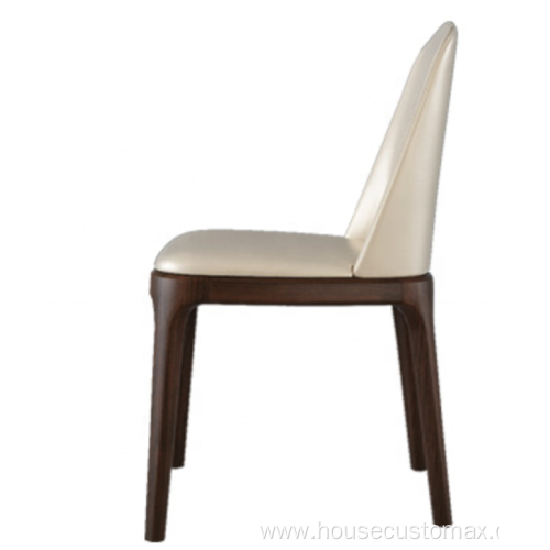 Dining Leather Upholstered Chair Wooden Dining Room Chairs